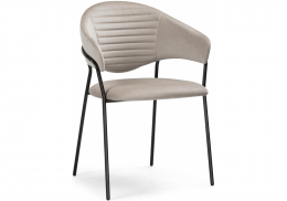 Стул на металлокаркасе Рансол дымчатый / черный глянец (57x56x82)