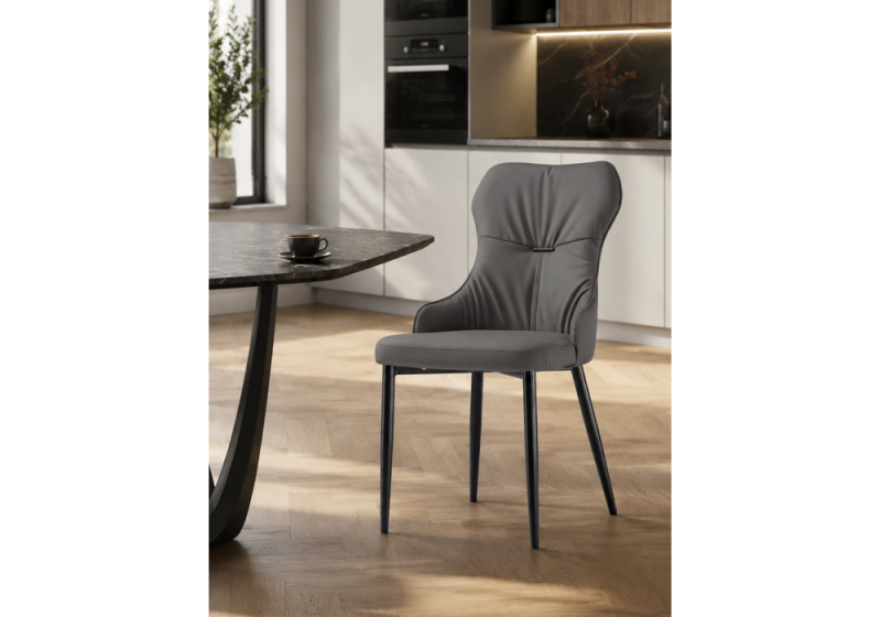 Стул на металлокаркасе Neli gray / black (49x60x90)
