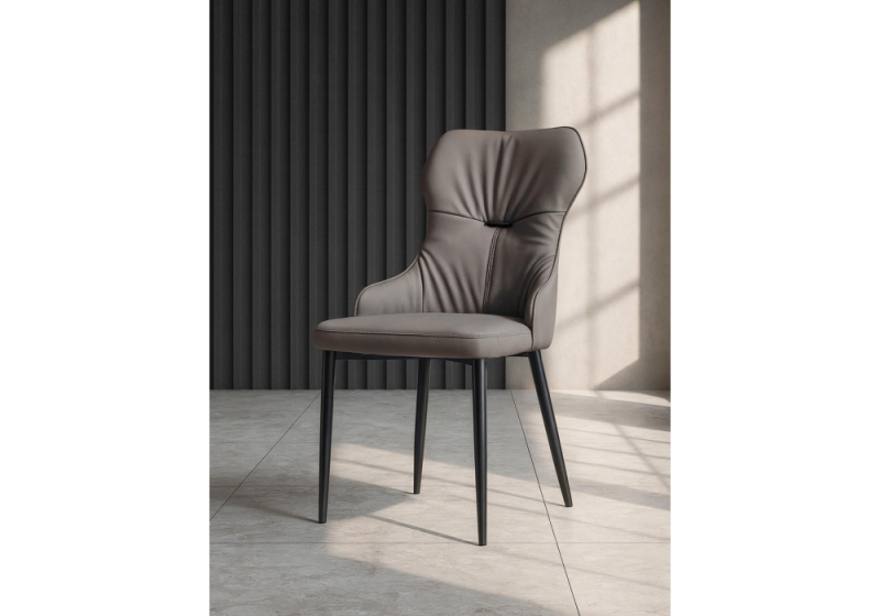 Стул на металлокаркасе Neli gray / black (49x60x90)