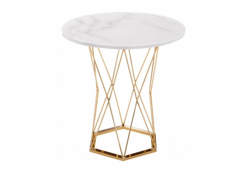 Стол деревянный Melan white / gold (60x70)