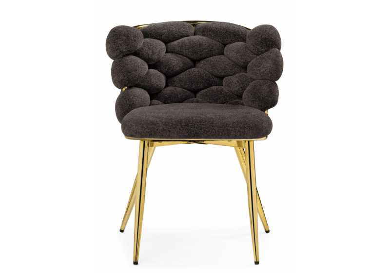 Стул на металлокаркасе на металлокаркасе Rendi gold /  gray (64x70x77)