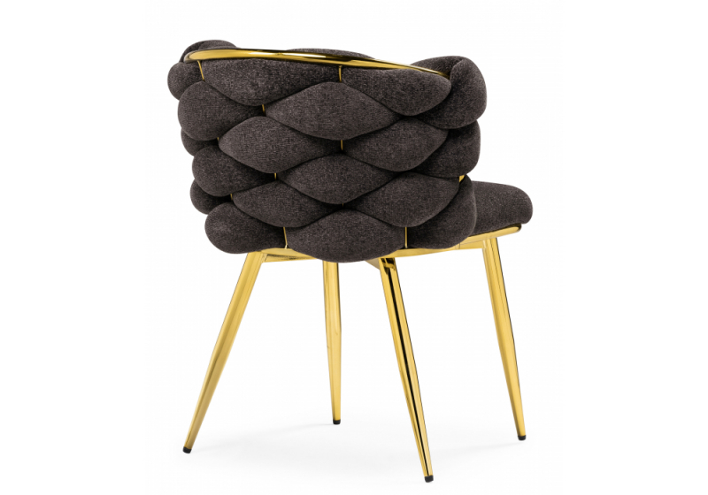Стул на металлокаркасе на металлокаркасе Rendi gold /  gray (64x70x77)