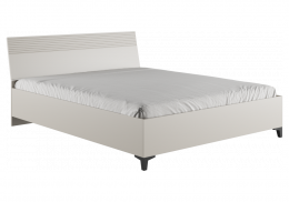 Кровать Ника 160х200 с основанием дсп бежевый мат-05 / кашемир (165x208x)