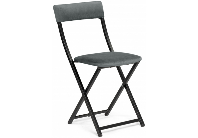 Стул на металлокаркасе Elevis темно-серый / черный (38,5x52,5x77,5). 