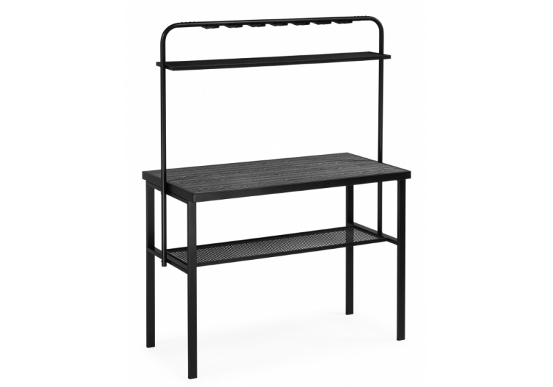 Барный стол Сари 120х50х171 дпк графит / черный (125x50x171). 