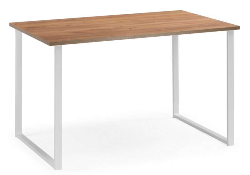 Стол деревянный Лиман 117 x 77 дуб крафт золотой / белый матовый (77x75). 