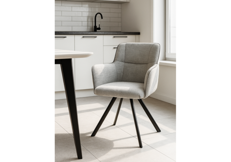 Стул на металлокаркасе Elis gray / dark gray / black (58x62x88)